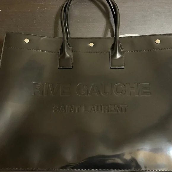 ショルダーバッグ SAINT LAURENT LARGE RIVE GAUCHE BLACK PATENT LEATHER BAG 20791096_50716058_600.jpg